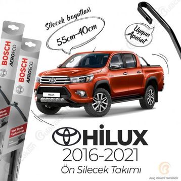 Bosch Aeroeco 2016-2021 Toyota Hilux Muz Silecek Takımı