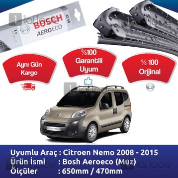 Bosch Aeroeco Citroen Nemo 2008-2015 Muz Silecek