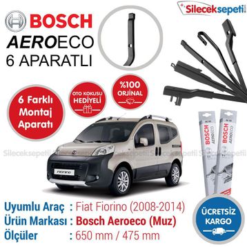 Bosch Aeroeco Fiat Fiorino 2008-2014 Muz Silecek Takımı