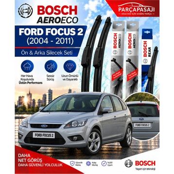 Bosch Aeroeco Ford Focus 2 2004-2011 Ön Arka Silecek