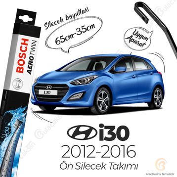 Bosch Aeroeco Hyundai i30 2012-2016 Ön Muz Silecek Takımı