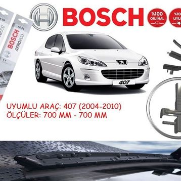 Bosch Aeroeco Peugeot 407 2004 2010 Muz Silecek Takımı