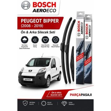 Bosch Aeroeco Peugeot Bipper 2008-2019 Ön Arka Silecek