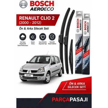 Bosch Aeroeco Renault Clio 2 1998-2005 Ön Arka Silecek