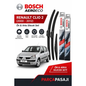 Bosch Aeroeco Renault Clio 2 1998-2005 Ön Arka Silecek