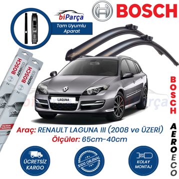 Bosch Aeroeco Renault Laguna 3 2008 Model Muz Silecek Takımı