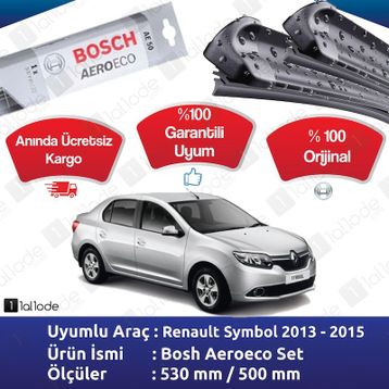 Bosch Aeroeco Renault Symbol 2013-2015 Muz Silecek Takımı