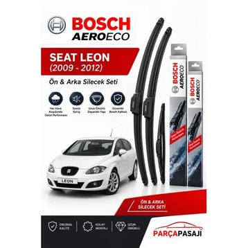 Bosch Aeroeco Seat Leon 2009-2012 Ön Arka Silecek