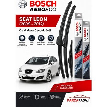 Bosch Aeroeco Seat Leon 2009-2012 Ön Arka Silecek