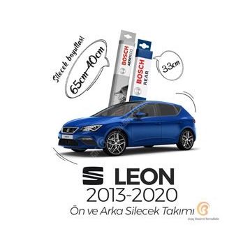 Bosch Aeroeco Seat Leon 2013 - 2020 Ön ve Arka Silecek Seti