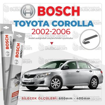 Bosch Aeroeco Toyota Corolla Sedan 2002-2006 Muz Silecek Takımı
