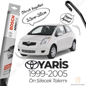 Bosch Aeroeco Toyota Yaris 1999-2005 Muz Silecek Takımı