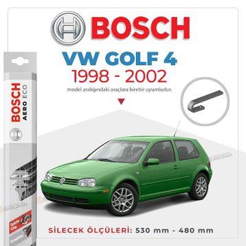 Bosch Aeroeco Volkswagen Golf 4 1998-2002 Muz Silecek Takımı