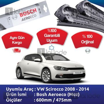 Bosch Aeroeco Volkswagen Scirocco 2008-2014 Muz Silecek Takımı