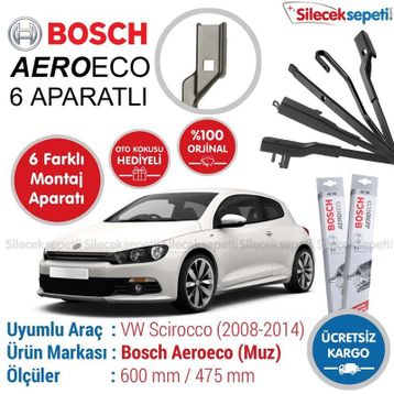 Bosch Aeroeco Volkswagen Scirocco 2008-2014 Muz Silecek Takımı