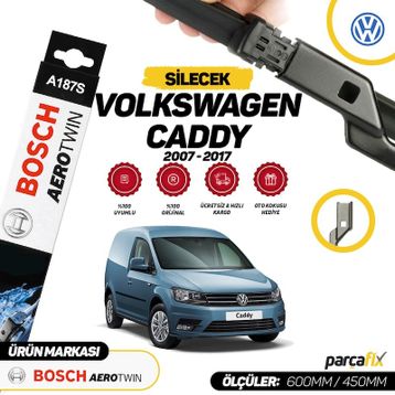 Bosch Aerotwin A187S VW Caddy 2007-2017 Silecek Takımı