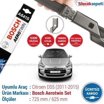 Bosch Aerotwin A641S Citroen DS5 2011-2015 Silecek Seti