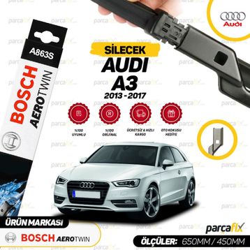 Bosch Aerotwin A863S Audi A3 2013-2017 Silecek Takımı
