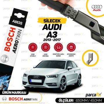 Bosch Aerotwin A863S Audi A3 2013-2017 Silecek Takımı