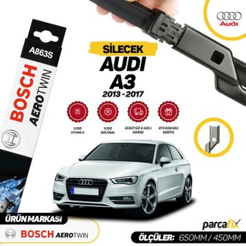 Bosch Aerotwin A863S Audi A3 2013-2017 Silecek Takımı