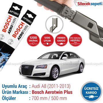 Bosch Aerotwin Audi A8 2011-2013 Silecek Takımı