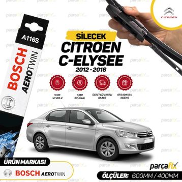 Bosch Aerotwin Citroen C-Elysee 2012-2016 A116S Silecek Seti