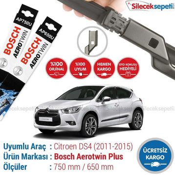 Bosch Aerotwin Citroen DS4 2011-2015 Silecek Takımı