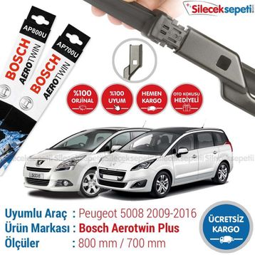 Bosch Aerotwin Peugeot 5008 2009-2016 Silecek Takımı