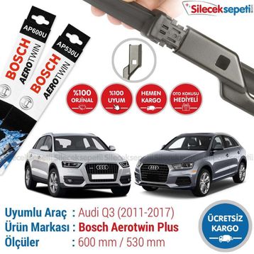 Bosch Aerotwin Plus Audi Q3 2011-2017 Silecek Takımı
