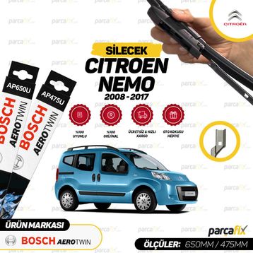 Bosch Aerotwin Plus Citroen Nemo 2008-2017 Silecek Takımı