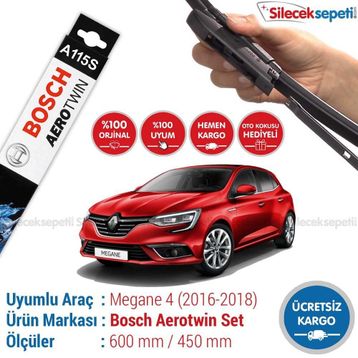 Bosch Aerotwin Renault Megane 4 2016-2018 Silecek Seti
