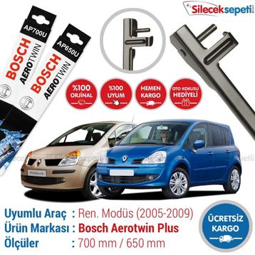 Bosch Aerotwin Renault Modus 2005-2009 Silecek Takımı