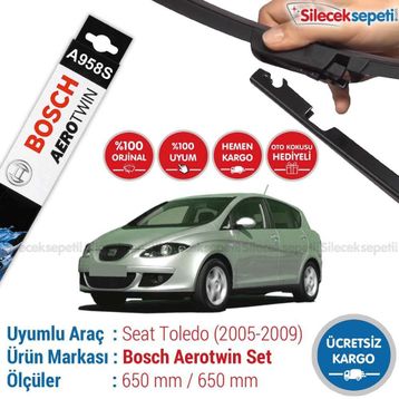 Bosch Aerotwin Seat Toledo 2005-2009 Silecek Takımı