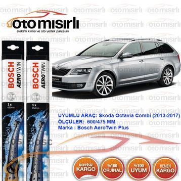 Bosch Aerotwin Skoda Octavia Combi 2013-2017 Silecek Takımı