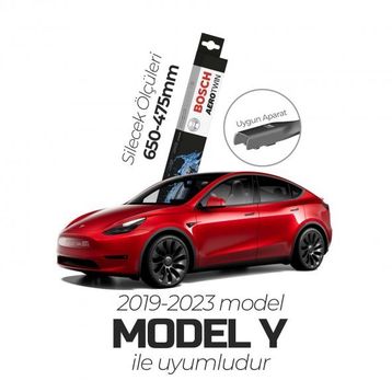 Bosch Aerotwin Tesla Model Y 2019-2023 Uyumlu Muz Silecek Takımı