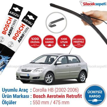 Bosch Aerotwin Toyota Corolla Hatchback 2002-2007 Silecek