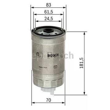 Bosch Audi 90 1.6 Td 04.1989 - 12.1991 Mazot Filtresi