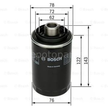 Bosch Audi TT 2.0 TFSI Roadster Quattro 2008-2010 Yağ Filtresi
