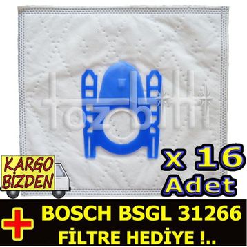 Bosch BSGL 31266 Toz 16 Adet Süpürge Torbası