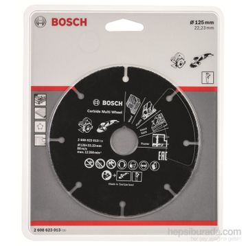 Bosch Carbide Multiwheel 125 mm Taşlama Makineleri ile Ahşap ve Plastiği Güvenli Kesme Bıçağı