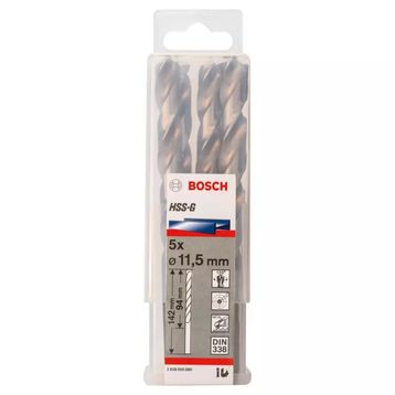 Bosch DIN338 HSS-G 11.5x94x142 mm 5li Metal Matkap Ucu
