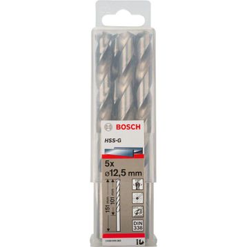 Bosch DIN338 HSS-G 12.5x101x151 mm 5li Metal Matkap Ucu