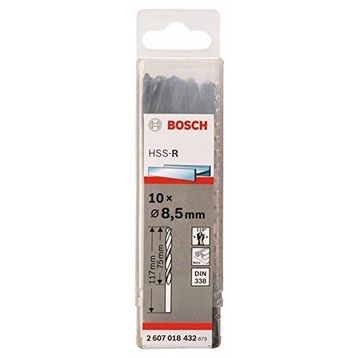Bosch DIN338 HSS-R 4x43x75 mm 10lu Metal Matkap Ucu