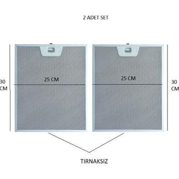 Bosch DKE615A Davlumbaz Aspiratör Filtresi 25.3X30 cm Filtre Tek Tırnak