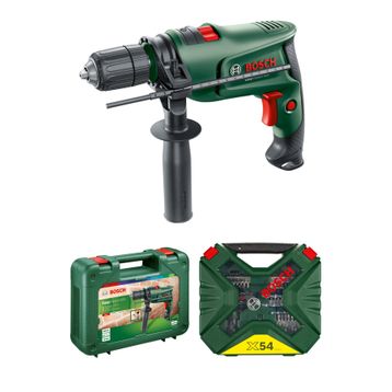 Bosch Easyimpact 600 Darbeli Matkap+X-Line 54 Parça Delme ve Vidalama Seti