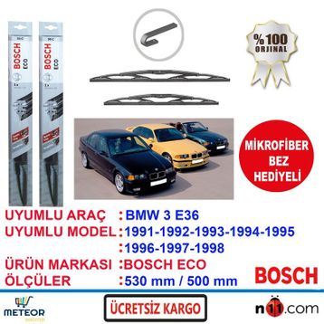 Bosch Eco BMW 3 E36 1991-1998 Silecek Takımı