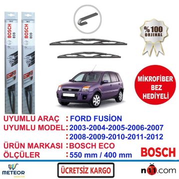 Bosch Eco Ford Fusion 2003-2012 Silecek Takımı
