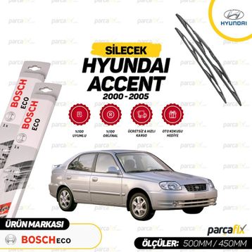 Bosch Eco Hyundai Accent 2000-2005 Silecek Takımı