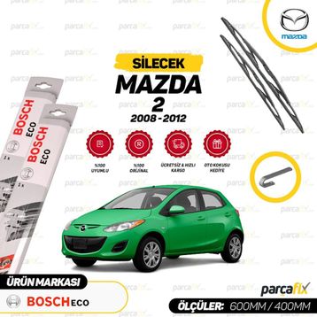 Bosch Eco Mazda 2 2008-2012 Silecek Takımı