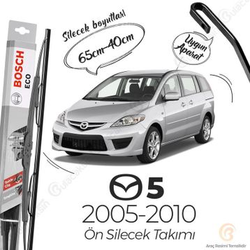Bosch Eco Mazda 5 Ön 2005-2010 Silecek Takımı